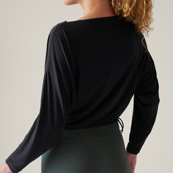 Athleta Cool Down Top In Black NWT - Picture 5 of 8